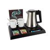 Wood Black Tray Signum With Star Kettle